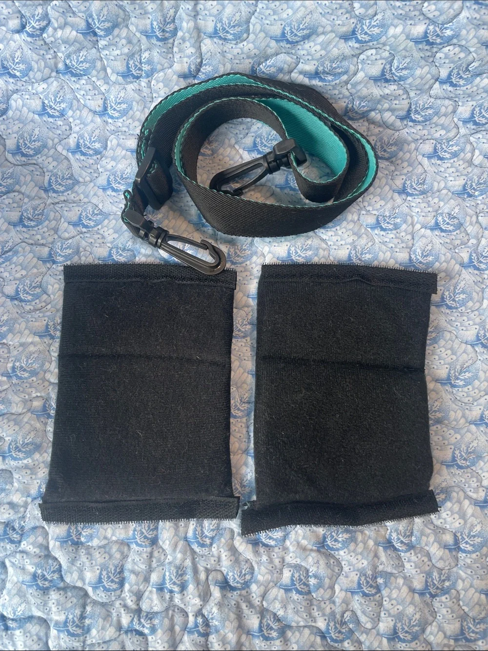 Samsonite Black Bag with Purple and Teal Logo Patch